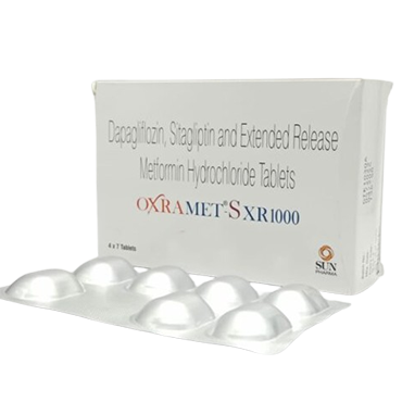 옥스라메트 S XR 1000 (다파글리플로진 Dapagliflozin 10mg + 시타글립틴 Sitagliptin 100mg + 메트포르민 Metformin 1000mg)